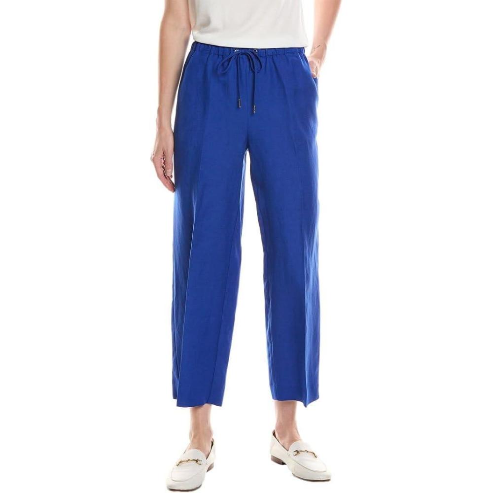 imageAnne Klein Womens Pull on Drawstring Wide Leg CropSantorini Blue