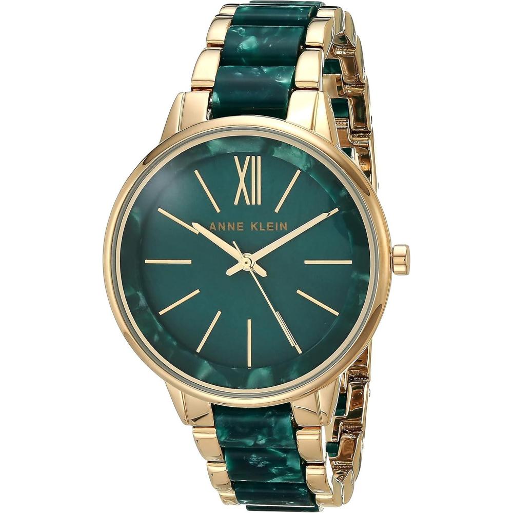 imageAnne Klein Womens Resin Bracelet WatchGreenGold