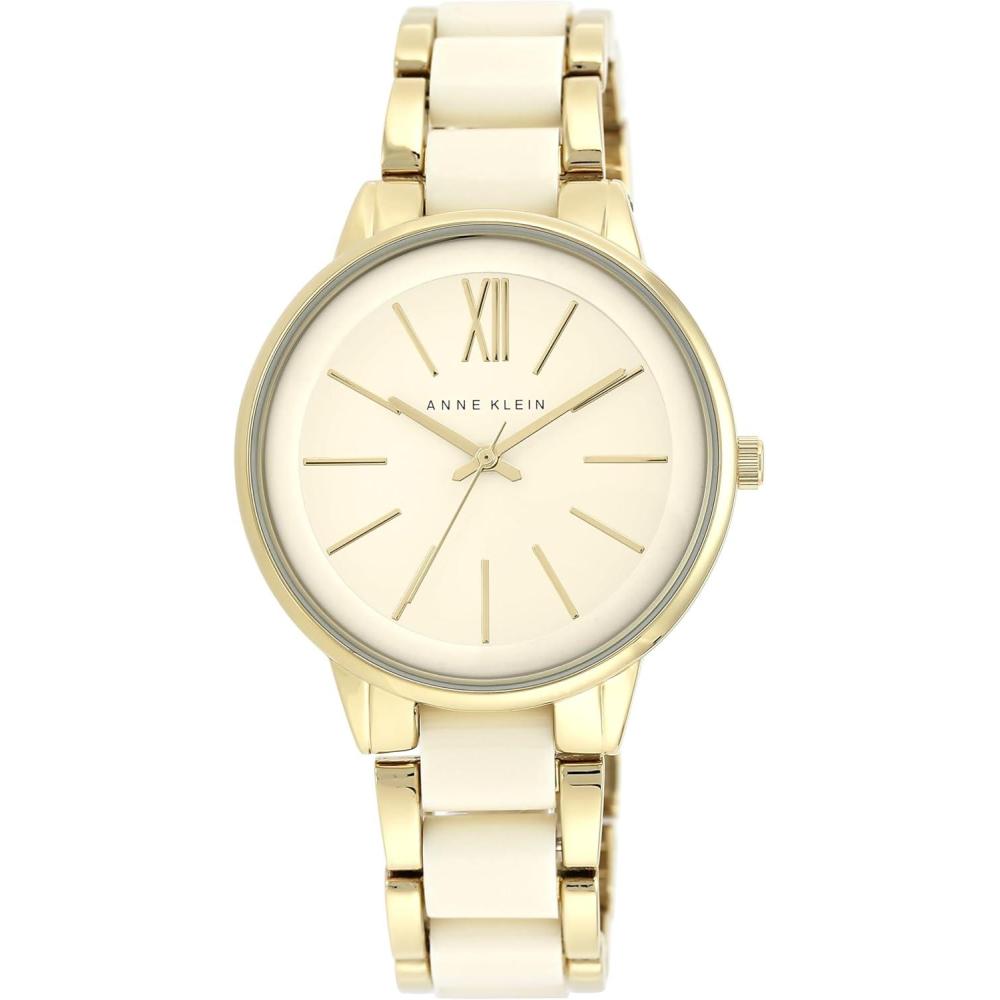 imageAnne Klein Womens Resin Bracelet WatchIvoryGold