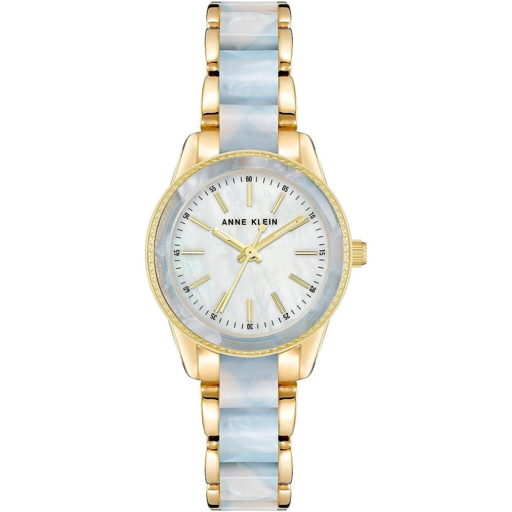 imageAnne Klein Womens Resin Bracelet WatchLight BlueGold