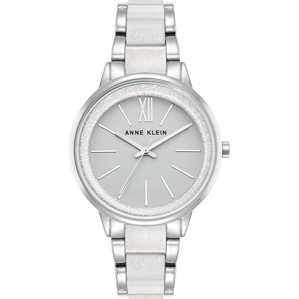 imageAnne Klein Womens Resin Bracelet WatchLight GreySilver