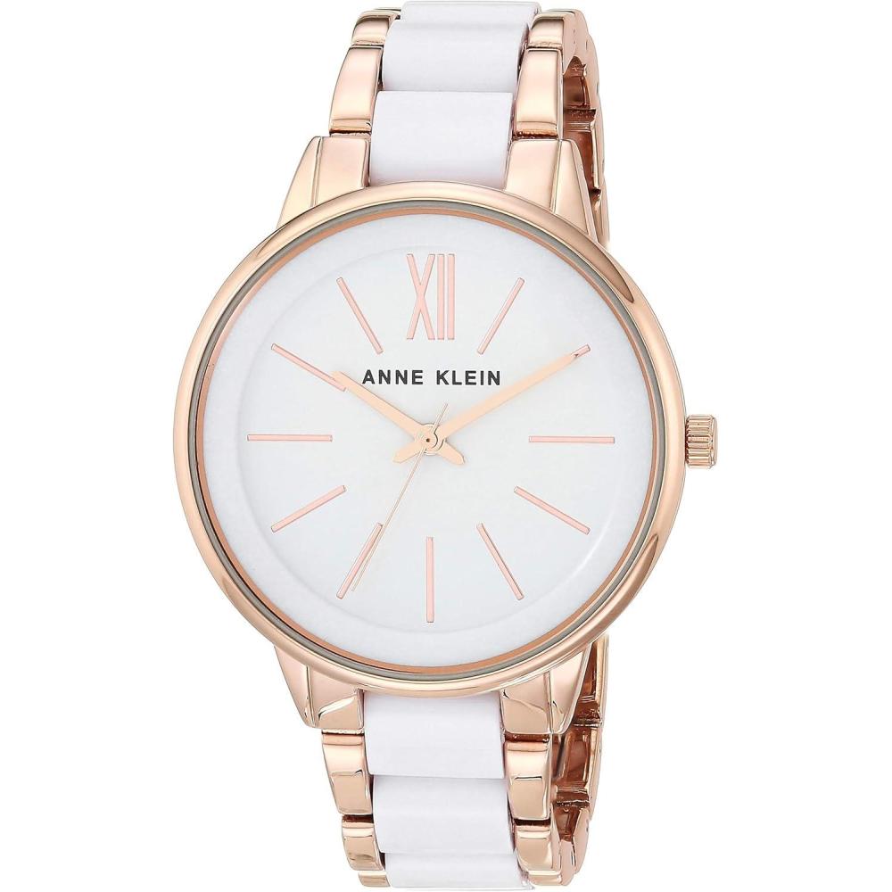 imageAnne Klein Womens Resin Bracelet WatchWhiteRose Gold