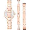 Anne Klein Women’s Accented Bangle Watch and Bracelet Set, AK/3296(Rose Gold/Blush Pink)
