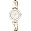 Anne Klein Women’s Bangle Watch and Premium Crystal Accented Bracelet Set(Gold/White)
