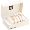 Anne Klein Women’s Bangle Watch and Premium Crystal Accented Bracelet Set(Rose Gold/Pink)