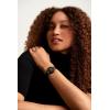 Anne Klein Women’s Black Ceramic Bracelet Watch with Diamond Accent(Black/Gold)
