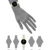 Anne Klein Women’s Genuine Diamond Dial Bracelet Watch(Black/Two-Tone)