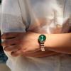 Anne Klein Women’s Genuine Diamond Dial Bracelet Watch(Rose Gold/Green)