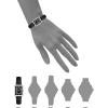 Anne Klein Women’s Glitter Accented Croco-Grain Strap Watch, AK/3820(Black/Silver)