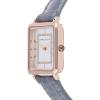 Anne Klein Women’s Glitter Accented Croco-Grain Strap Watch, AK/3820(Grey/Rose Gold)