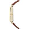 Anne Klein Women’s Glitter Accented Croco-Grain Strap Watch, AK/3820(Honey Brown/Gold)