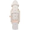 Anne Klein Women’s Glitter Accented Croco-Grain Strap Watch, AK/3820(Ivory/Rose Gold)