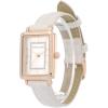 Anne Klein Women’s Glitter Accented Croco-Grain Strap Watch, AK/3820(Ivory/Rose Gold)