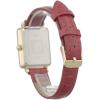 Anne Klein Women’s Glitter Accented Croco-Grain Strap Watch, AK/3820(Red/Gold)