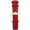Anne Klein Women’s Glitter Accented Croco-Grain Strap Watch, AK/3820(Red/Gold)