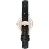 Anne Klein Women’s Leather Strap Watch(Black/Rose Gold/Pink)