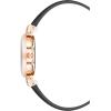 Anne Klein Women’s Leather Strap Watch(Black/Rose Gold/Pink)