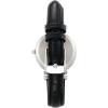 Anne Klein Women’s Leather Strap Watch(Black/Silver)