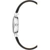 Anne Klein Women’s Leather Strap Watch(Black/Silver)