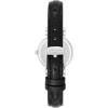 Anne Klein Women’s Leather Strap Watch(Black/Silver/Aqua)
