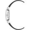 Anne Klein Women’s Leather Strap Watch(Black/Silver/Aqua)