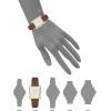 Anne Klein Women’s Leather Strap Watch(Brown/Two Tone)