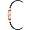 Anne Klein Women’s Leather Strap Watch(Navy&Rose Gold-Tone)
