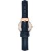 Anne Klein Women’s Leather Strap Watch(Navy&Rose Gold-Tone)
