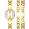 Anne Klein Women’s Premium Crystal Accented Bangle Watch Set, AK/2245(Gold)