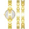 Anne Klein Women’s Premium Crystal Accented Bangle Watch Set, AK/2245(Gold/Black)