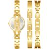 Anne Klein Women’s Premium Crystal Accented Bangle Watch Set, AK/2245(Gold/Lavender)