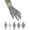 Anne Klein Women’s Premium Crystal Accented Bangle Watch Set, AK/2245(Gold/Lavender)