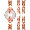 Anne Klein Women’s Premium Crystal Accented Bangle Watch Set, AK/2245(Rose Gold)