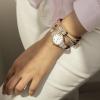Anne Klein Women’s Premium Crystal Accented Bangle Watch Set, AK/2245(Rose Gold/Silver)