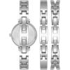 Anne Klein Women’s Premium Crystal Accented Bangle Watch Set, AK/2245(Silver/Light Blue)
