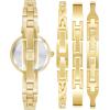 Anne Klein Women’s Premium Crystal Accented Bangle Watch and Bracelet Set, AK/2238(Gold/Black)