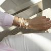 Anne Klein Women’s Premium Crystal Accented Bangle Watch and Bracelet Set, AK/2238(Rose Gold/Pink)