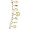 Anne Klein Women’s Premium Crystal Accented Gold-Tone Charm Bracelet Watch, 10/7604CHRM(Gold)