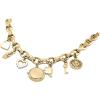 Anne Klein Women’s Premium Crystal Accented Gold-Tone Charm Bracelet Watch, 10/7604CHRM(Gold)