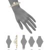 Anne Klein Women’s Premium Crystal Accented Gold-Tone Charm Bracelet Watch, 10/7604CHRM(Two-Tone)