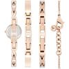 Anne Klein Women’s Premium Crystal Accented Silver-Tone Watch and Bracelet Set(Rose Gold)