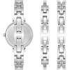 Anne Klein Women’s Premium Crystal Accented Watch and Bangle Set(Silver/White)