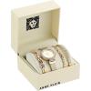 Anne Klein Women’s Premium Crystal Accented Watch and Bracelet Set, AK/3584(Gold)