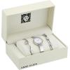 Anne Klein Women’s Premium Crystal Accented Watch and Bracelet Set(Silver)