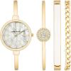 Anne Klein Women’s Bangle Watch and Bracelet Set(Gold)
