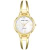 Anne Klein Women’s Genuine Diamond Dial Bangle Watch(Gold/White)