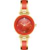 Anne Klein Women’s Genuine Diamond Dial Bangle Watch(Red/Gold)