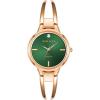 Anne Klein Women’s Genuine Diamond Dial Bangle Watch(Rose Gold/Green)
