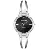 Anne Klein Women’s Genuine Diamond Dial Bangle Watch(Silver/Black)