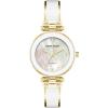 Anne Klein Women’s Genuine Diamond Dial Bangle Watch(White/Gold)